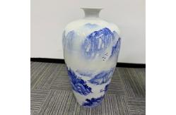 China Blue And White Ceramics Hand-Painted Mountain Vase OEM supplier