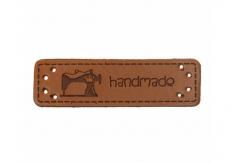 China Eco - Friendly Washable Square Engraved Metal Clothing Label With Leather Patch supplier