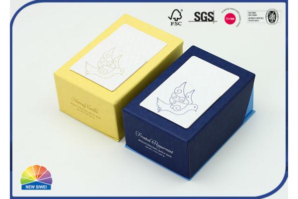 Soap Rigid Cuboid Structure Hinged Cardboard Box For Balm