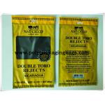 Portable Yellow OPP / LDPE  Moisturizing Zipper Cigar Bag With Humidifier and window for sale