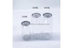 China Food Grade Clear Plastic Juice Jars Plastic Soda Can supplier