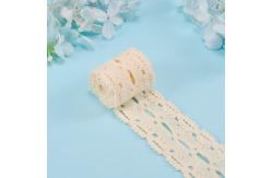 China Flower Cotton Eyelet Lace Trim Embroidery Lace Trim Fabric Machine Washable supplier