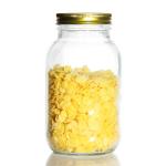 Round Mason Glass Jar Tea Jar 12oz 16oz 500ml Glass Container With Gold Lids for sale