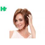 Short Straight Dark Brown Synthetic Hair Wigs , Full Lace Synthetic Wigs for sale