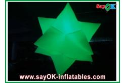 China White Star Inflatable LED Light Dia 2m Nylon Cloth Customized For Party supplier