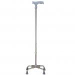 Bright Silver Adjustable Folding Walking Stick OEM ODM Steel Crutches Walking Aid for sale