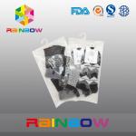 Milk White Clear Plastic Pouches Packaging Hanging Hook Bag With Zipper For Socks for sale