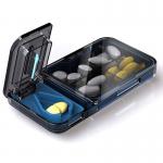 Fish Oil Vitamin Bpa Free Pill Organizer Case With Cutter 4 Times A Day Weekly for sale