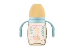 China 240ml 300ml PP Baby Bottle With Double Handle Shock Resistant supplier