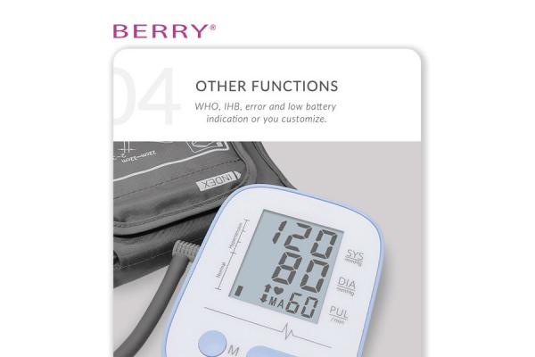 CE ISO Medical Electronic Sphygmomanometer Bp Monitor Machines Upper Arm