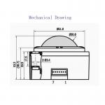 robust Trackball Module Industrial Graded Polycarbonate Casing With 50mm Plastic Ball