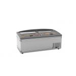 R290/R404A Supermarket Chest Freezer Sliding Glass Doors Static Cooling 600L for sale