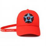 Fashionable Embroidered Baseball Caps / Metal Patch Icon On Panels Baseball Hip Hop Cap for sale