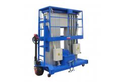 China 10m 200KG Loading Capacity Aluminum Aerial Work Platform with Double Mast supplier