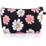Women Cute Makeup Bag Travel Organizer Pouches with Zipper Sunflower Waterproof Printed Roomy Toiletry Bag for sale
