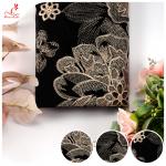 Flower Pattern Embroidered Lace Fabric Guipure Mesh Lace 135cm Width for sale