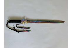 China Fishbone Nylon Handle Hunting Knife HRC50 To 55 Titanium Hand Polished supplier