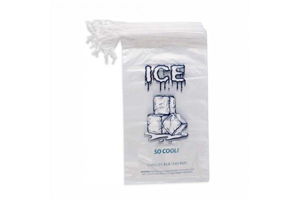 Reusable Flexible Drawstring PE Ice Bags