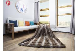 China Darker Brown Chinchilla Faux Fur Blanket Mink Nursery Throws Rectangular supplier