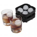 FDA 4 Cavity 125g Ball Shape Silicone Ice Cube Trays for sale