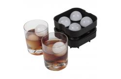 China Stackable 4 Cavity Silicone Sphere Ice Cube Tray supplier
