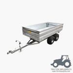 Farm Tractor Trailer With Hot Dip Galvanized; Agriculture Transport Tipping Trailer for sale
