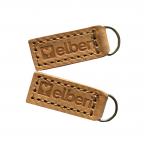 Square Custom Leather Labels Stong Clothing Articles Handmade With Eyelet