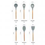 13Pcs Non Stick Silicone Spatula Set With Wooden Handle