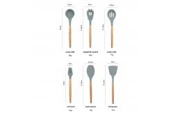 China 13Pcs Non Stick Silicone Spatula Set With Wooden Handle supplier