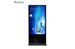 China 65 Inch Free Standing Digital Poster Display Screen With IR Touch Technology supplier