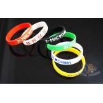 Children'S Custom Engraved Silicone Bracelets , Debossed Silicone Wristbands for sale