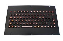 China Durable Vandal resistant black panel mount keyboard integrated with Fn Keys supplier