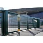 Green Color Rol6005 Sliding Metal Fence Gate Pvc Coated Welded Wire Mesh for sale