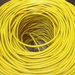 CAT6 1000FT Unshielded Ethernet Cable 23AWG 4P Solid Yellow PVC for sale