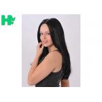 Natural Black Skin Hairline Long Straight Hair Wigs Russian Style Synthetic Wig for sale