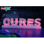 White Inflatable Alphabet With 17- Color Changed By Touch Screen Remote Control for sale