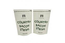 China Eco Friendly Compostable Kraft Pouch With Resealable Zipper For Cosmetic Powder Pack supplier