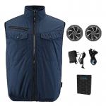 Navy Blue Personal Air Conditioner Vest 5V 10050mAh Ac Vest For Hiking for sale