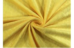 China 210GSM Soft 100% Polyester Embossed Pattern Micro Velvet Fabric For Home Textile - Yellow supplier