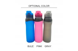 China LFGB Certification Collapsible Silicone Water Bottle , 4 Cap Styles supplier