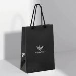 Custom White Black Paper Plain Paper Bags For Dresses Shopping With Your Own Logo Printed for sale