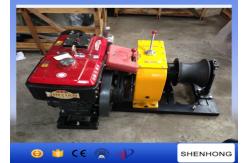 China Wire Rope Pulling Diesel Cable Winch 10HP Rated Load Transmission Line Erection supplier