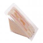 Sandwich packaging box transparent triangular plastic blister box disposable pastry sandwich clamshell cake box for sale