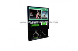 China Smart LCD Advertising Screen Mobile Phone Charging Station Kiosk Multi Cables supplier