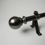 16mm Iron Black Lightweight Pipe Curtain Rods For Bedroom for sale