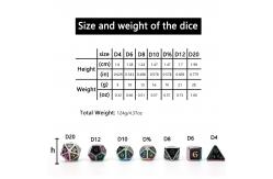 China Unique design metal polygonal dice kit suite dice supplier