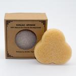 BSCI OEM Private Label 7.7*3cm Facial Konjac Sponge Tri Petal Flower Shape for sale
