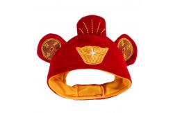China Yellow Plush Animal Hats , Cotton Material Dogs Wearing Hats Custom Size supplier