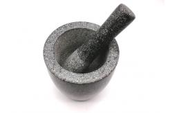 China Natural Granite Stone Mortar And Pestle Set Spice Herb Grinder supplier