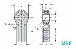 China MBM/MBF Series Bronze Race Rod Ends | Low-Friction Design supplier